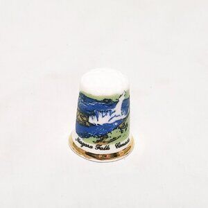 Niagara Falls Canada Thimble Souvenir Fine Bone China Vintage 1" Finsbury